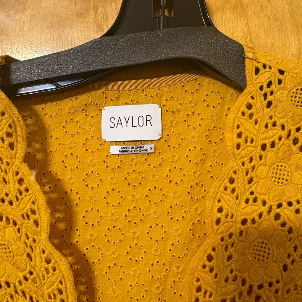 SAYLOR Sunflower Yellow Lace Dress